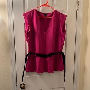 Worthington peplum shirt with removable belt